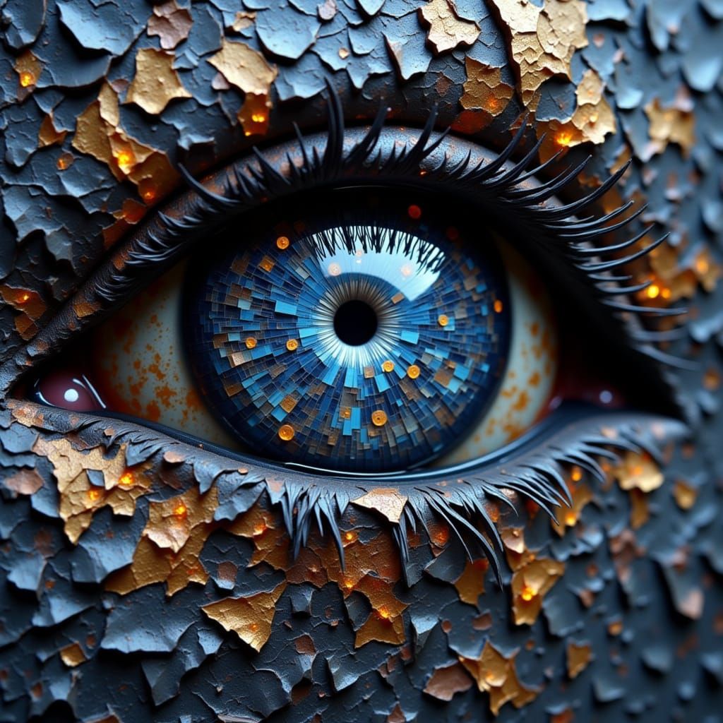 Eyes of Madness in a Vibrant, Fragmented World