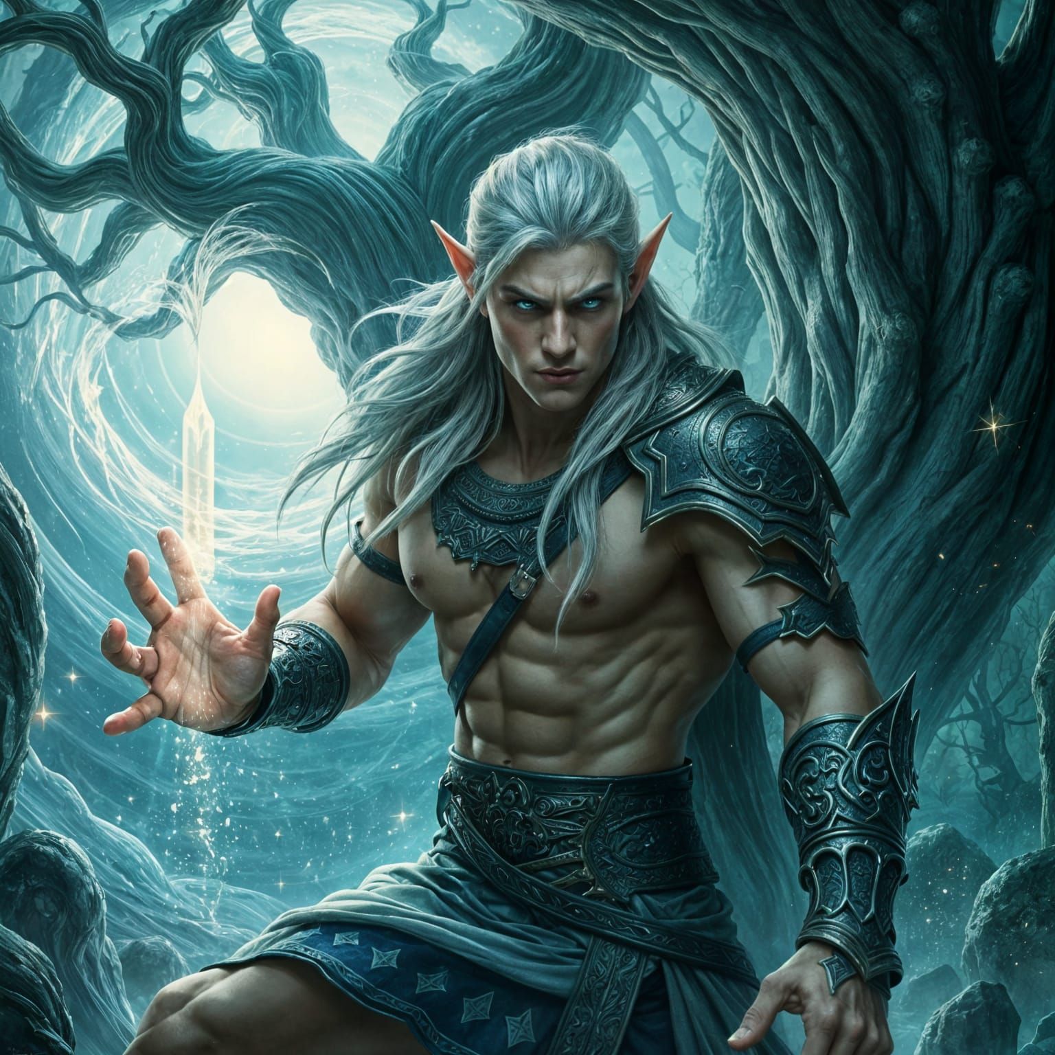 Epic Elf Warrior in Cinematic Ritual