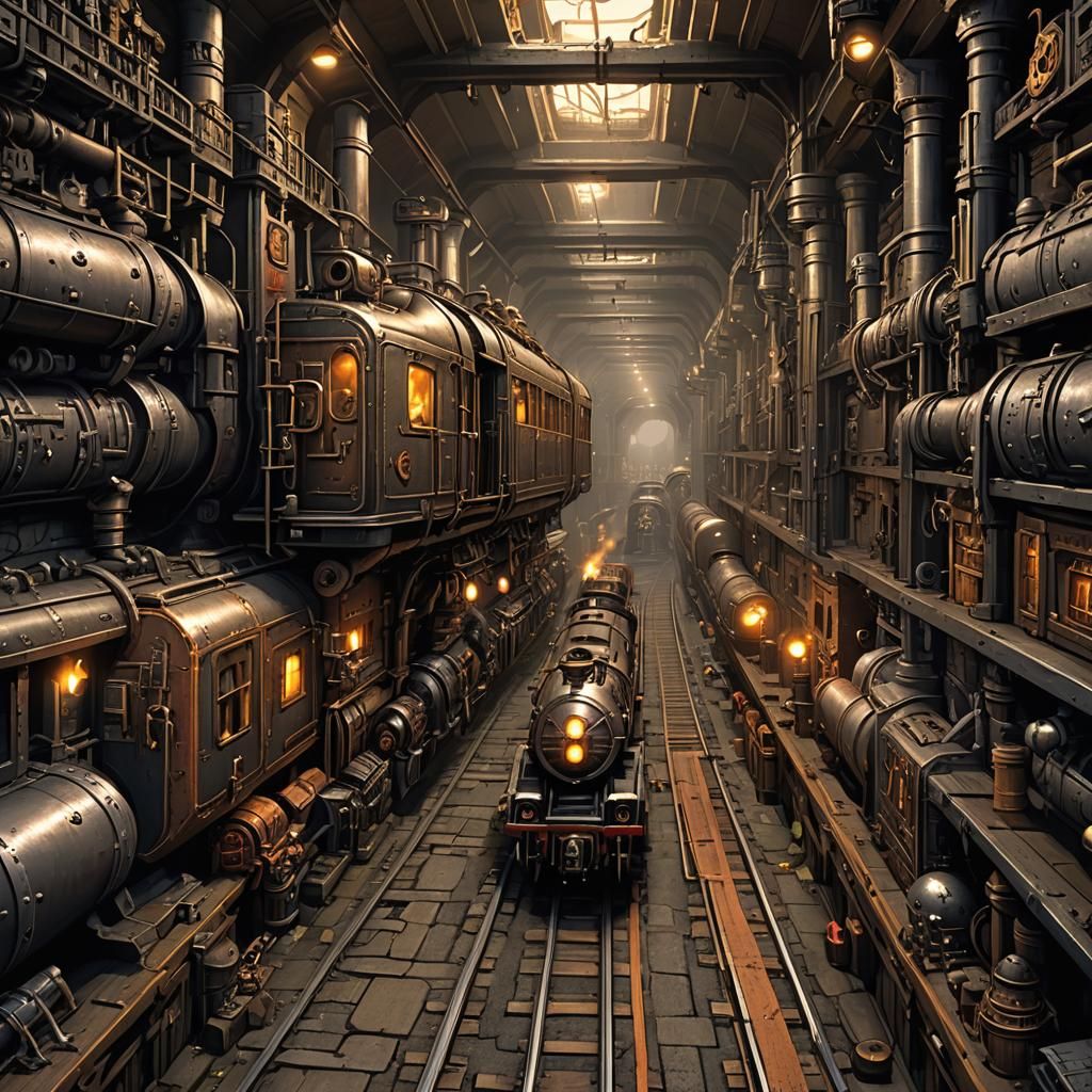 Dungeon Punk Train, Hyperdetailed Masterpiece