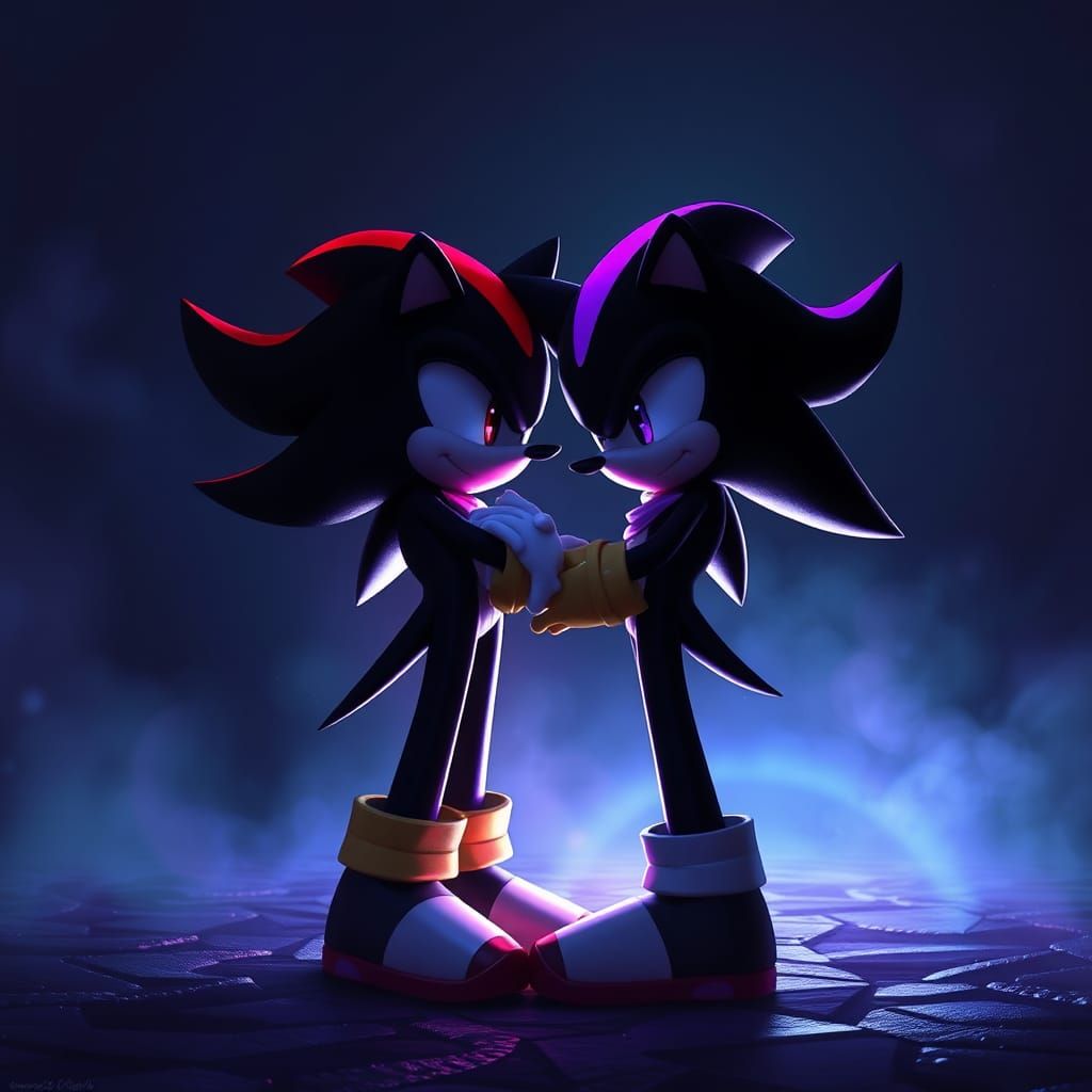 Shadow the Hedgehog in Mystical Realm Concept Art