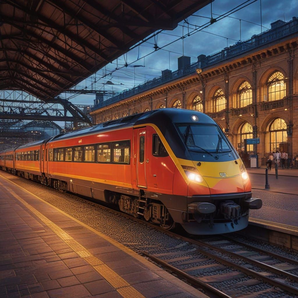 Majestic Magical Train Departs from Guillemin Station in Liè...