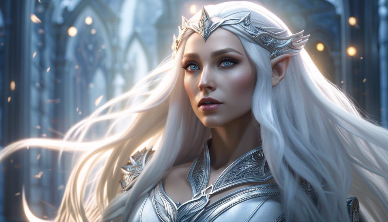 Beautiful Female Elf in 4K, Magical Art