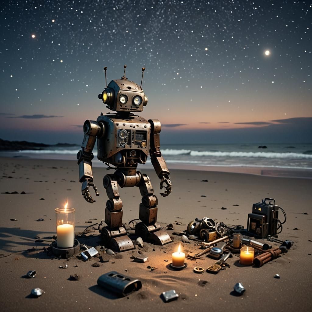 Robot Dreams in Stop-Motion Animation Style