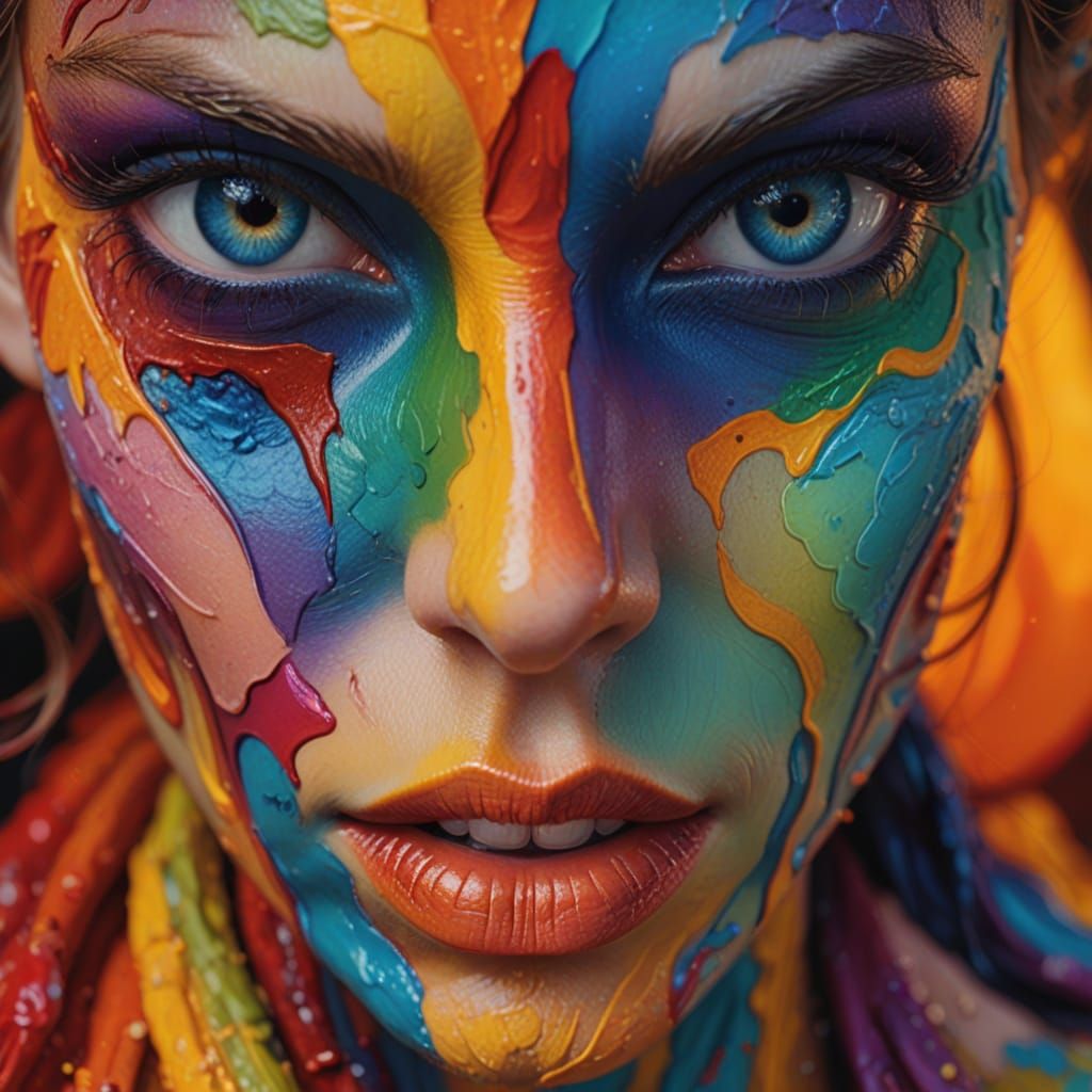 Hyperrealistic Cinematic Masterpiece with Triadic Colors