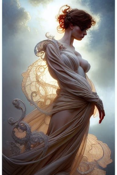 Rococo Princess Portrait in Hyperdetailed Style