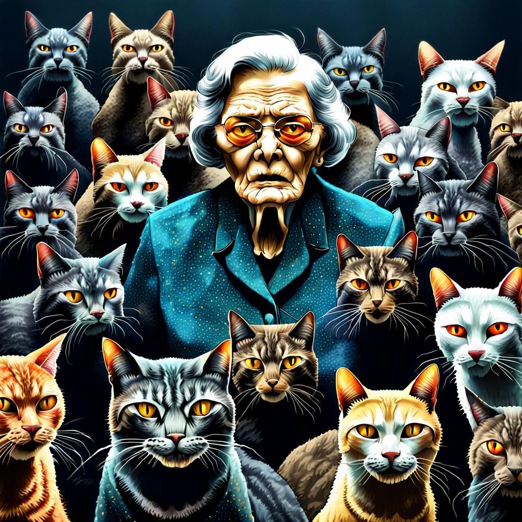 The Insane Cat Lady: Horror Art