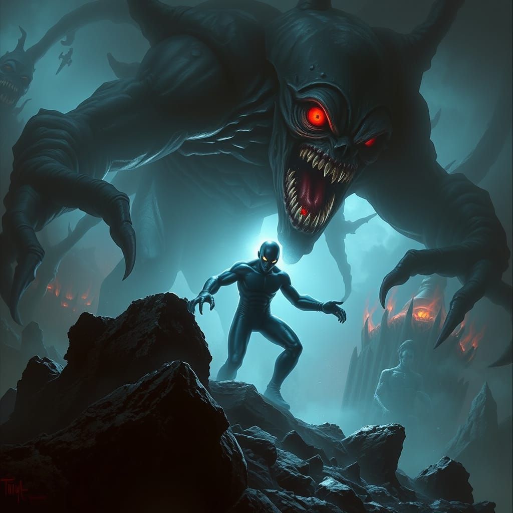 Megaman Consumed by a Grotesque Entity from the Demi-Element...