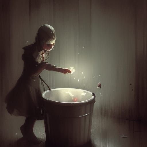 Sinister Love Confined: A Greg Rutkowski-Inspired Image