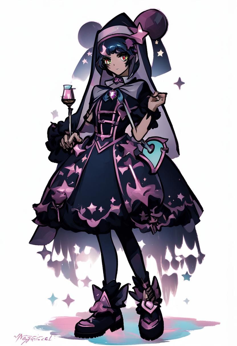 Magical Girl Nun Digital Illustration