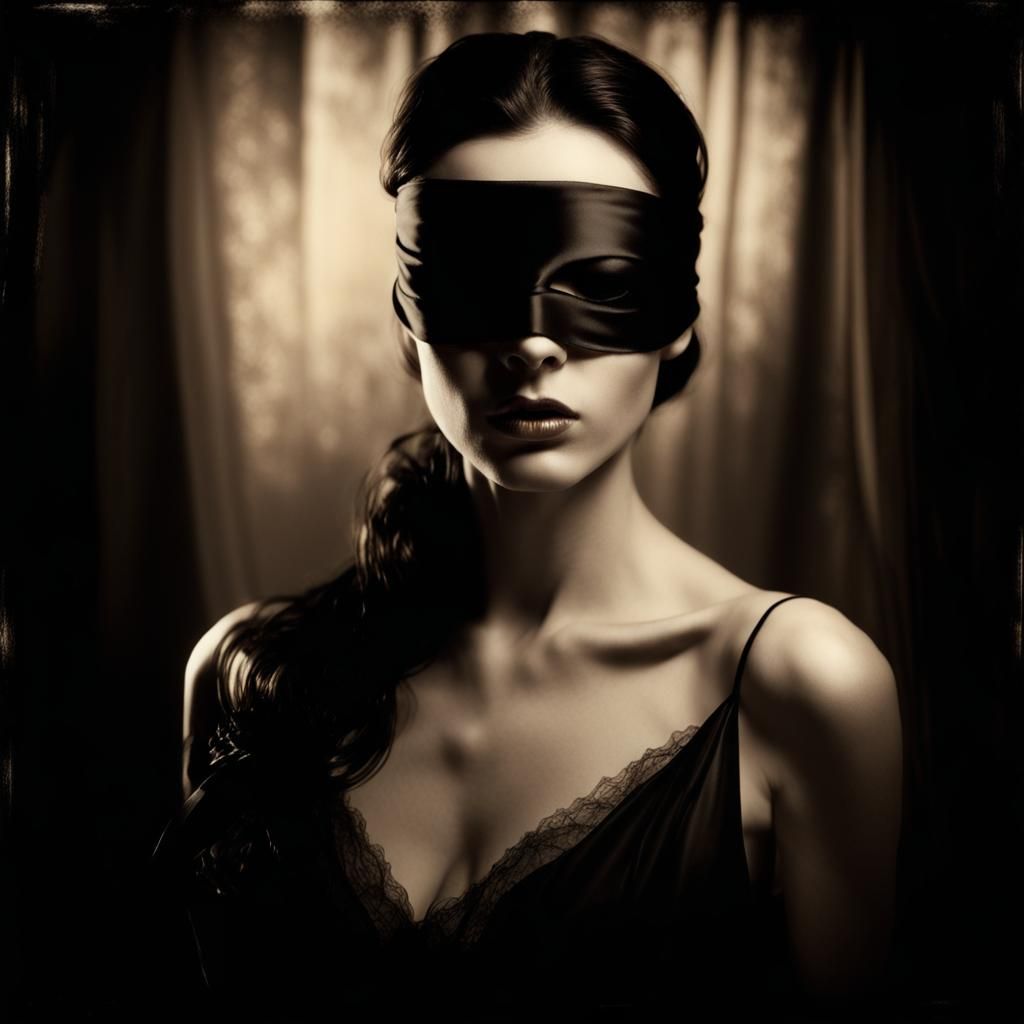 As he gently placed the silk blindfold over her eyes, her heart skipped a beat.