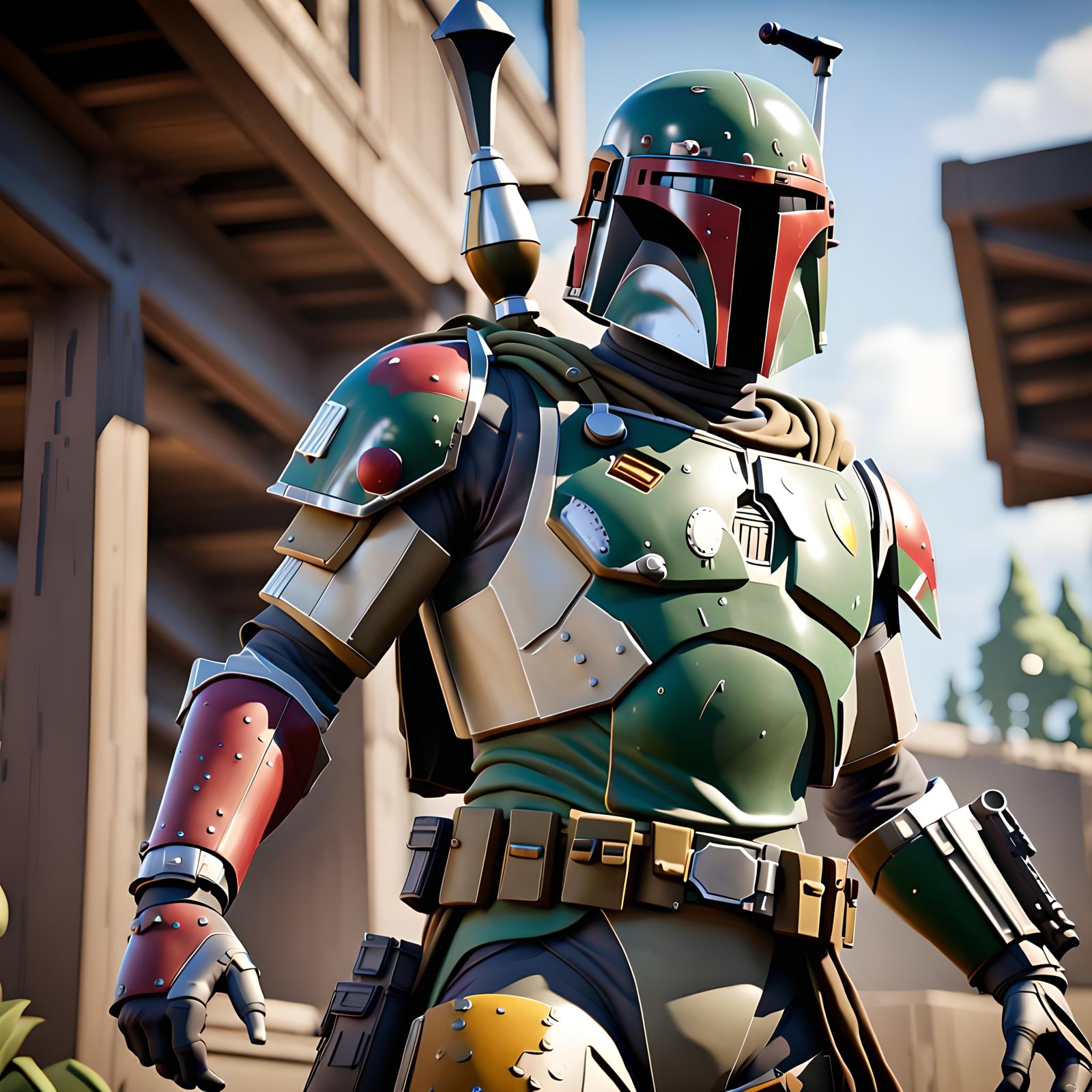 BF FN skin in an imposing postur