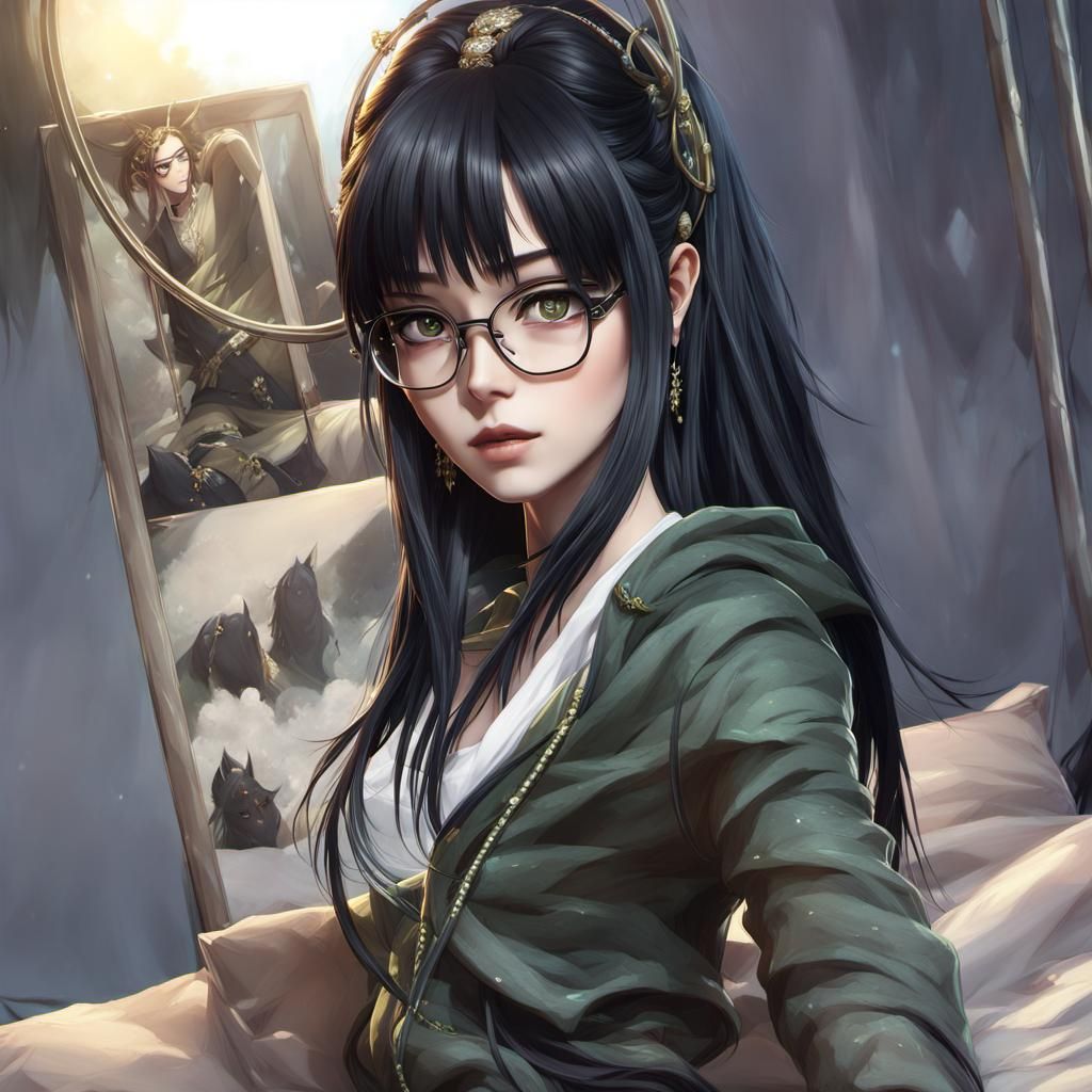 Medusa Portrait in Hyper-Realistic 3D Anime Style