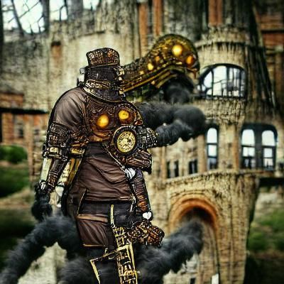 Steampunk Dark Souls Fantasy Scene