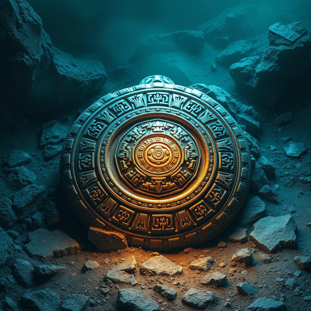 Aztec Turtle Stone Marker: Digital Matte Painting