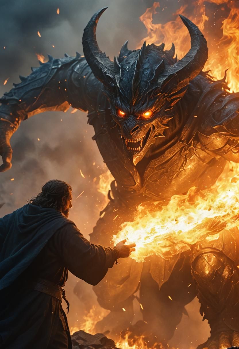 Photorealistic Firefight Portrait in Fantasy Style