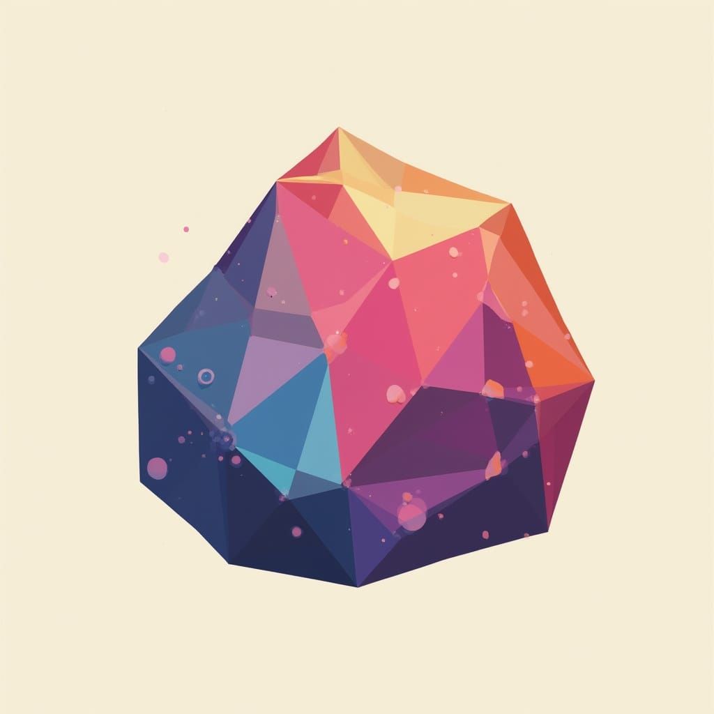Gem Stone Fragment Icon in Flat Vector Design