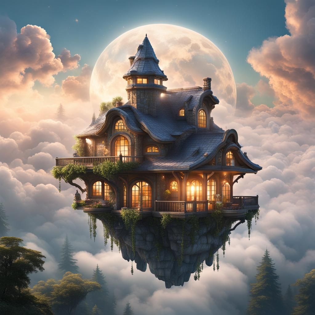 Fantasy House in the Clouds
