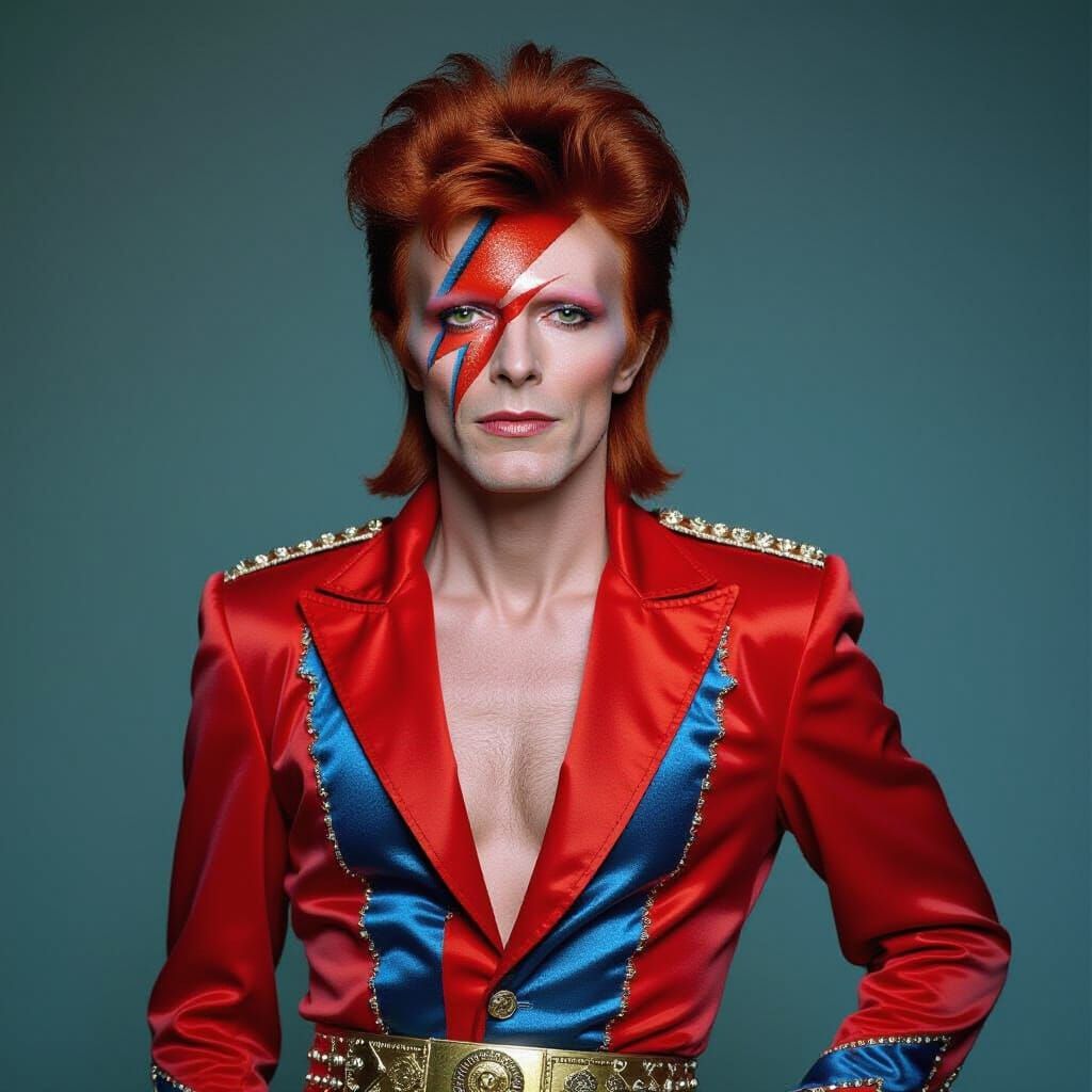 Ziggy Stardust in Flashy Glamorous Style