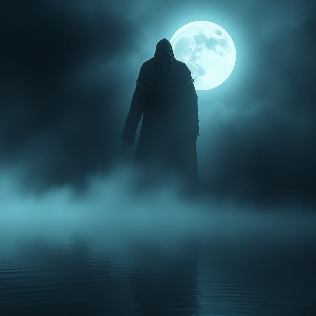 Ethereal Figure Looms Large Over Mysterious Lake