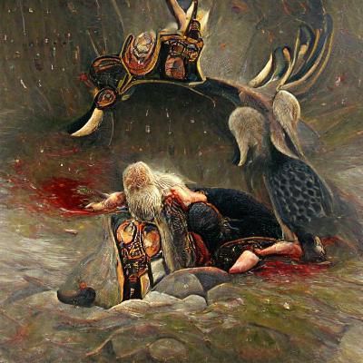 Odin's Sacrifice on Yggdrasil