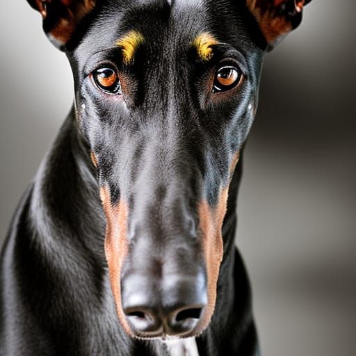Doberman and Alsatian Fine Art Portrait