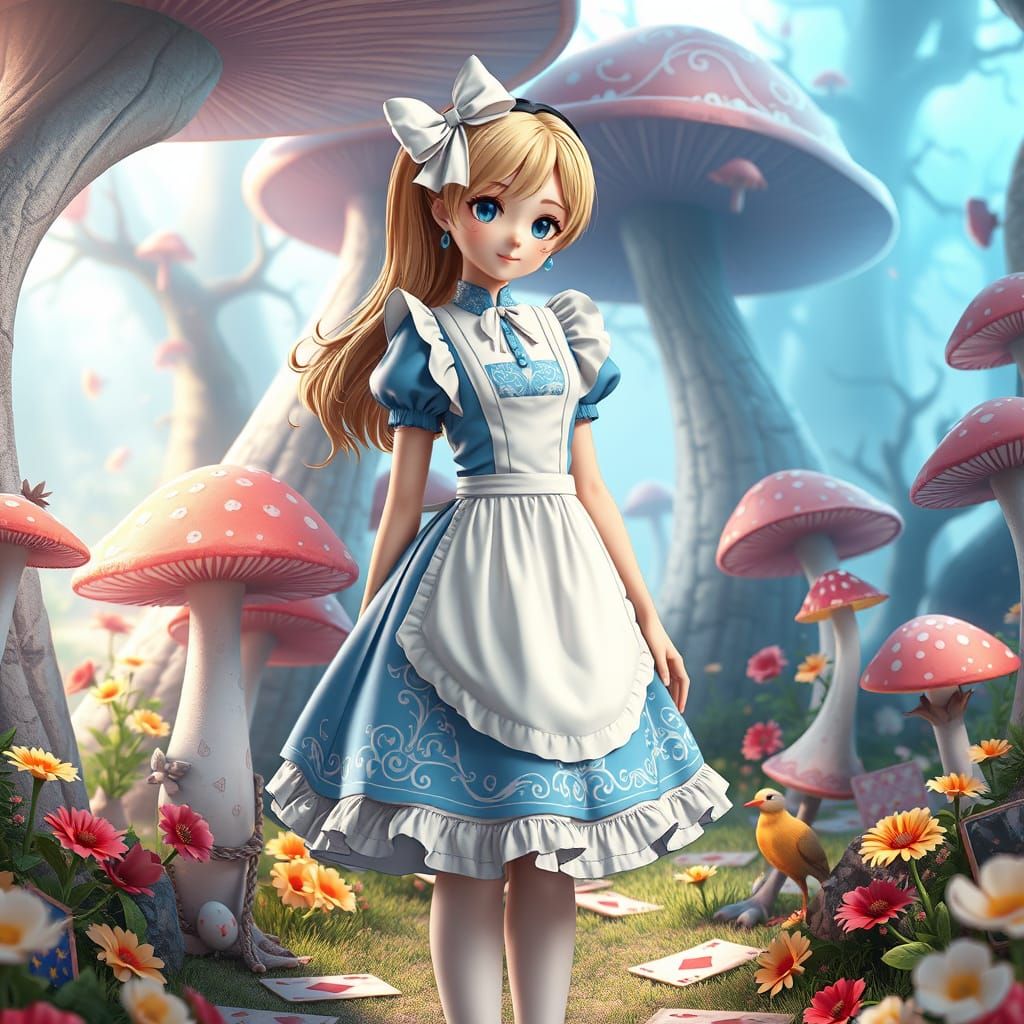Alice in Wonderland: 3D Anime Art