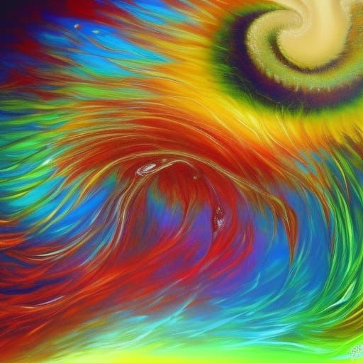 Microbiology Art in Surrealist Expressionist Style