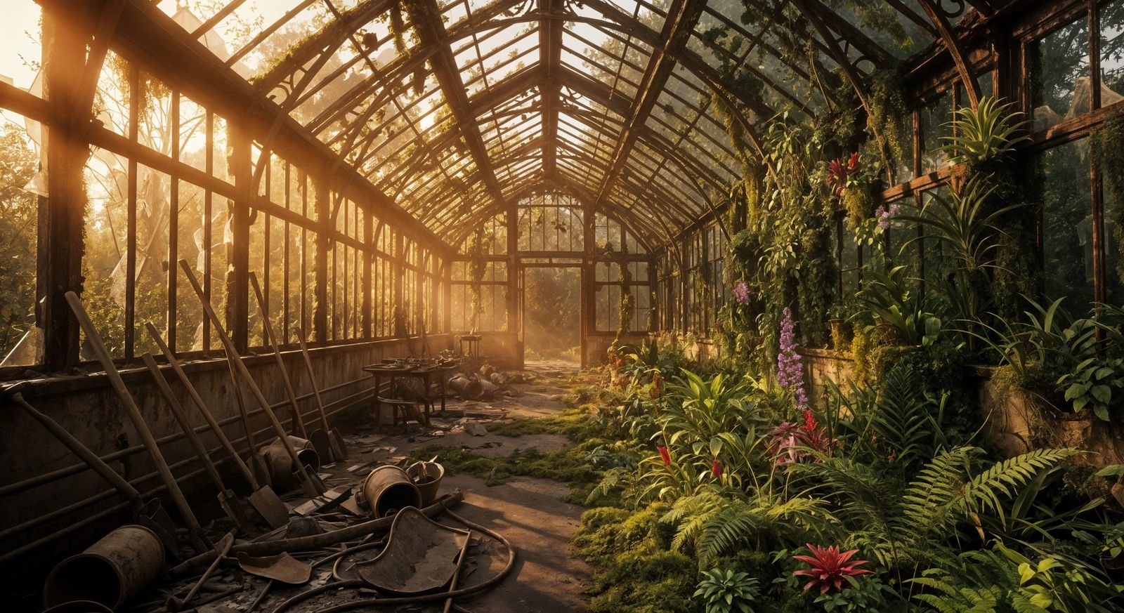 Overgrown Victorian Conservatory Reclaimed by Nature