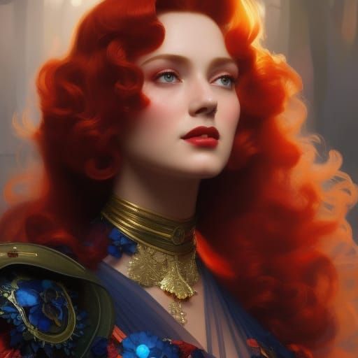 Princess Rose Red Portrait in Detailed Splash Art