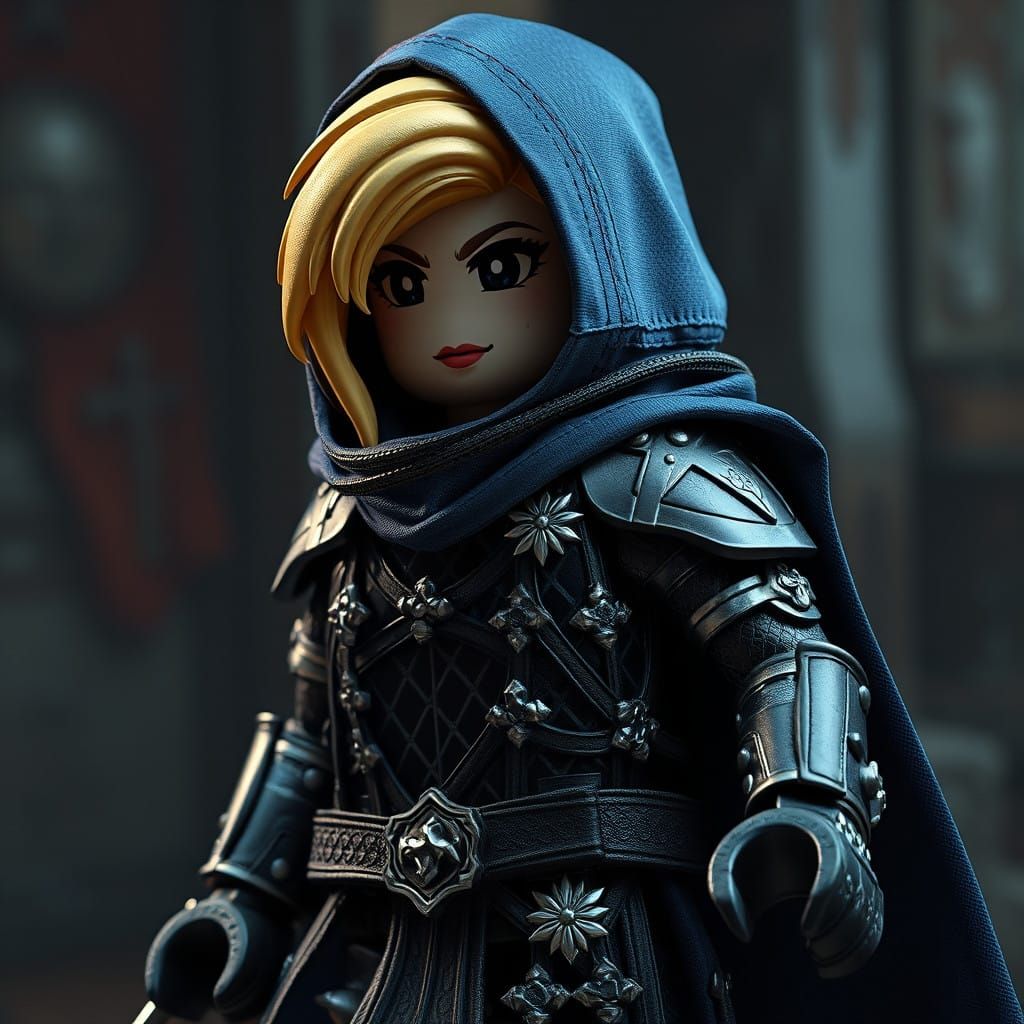 Medieval Thief in Vibrant Lego Art