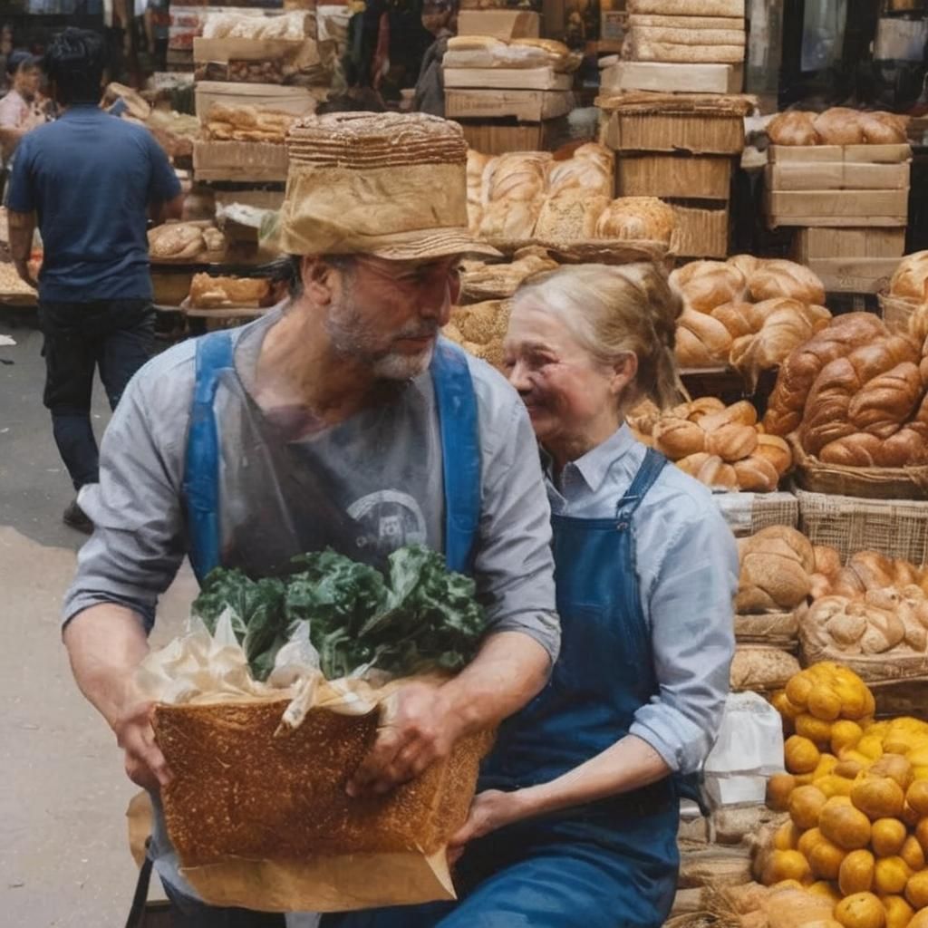 Politician Connects with People in Hyper-Realistic Market Sc...