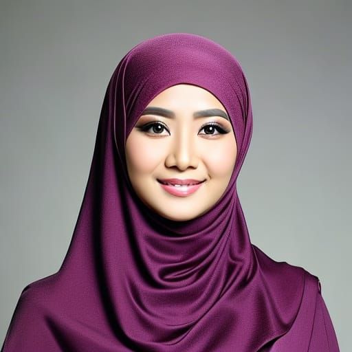 Asian Woman Portrait with Hijab
