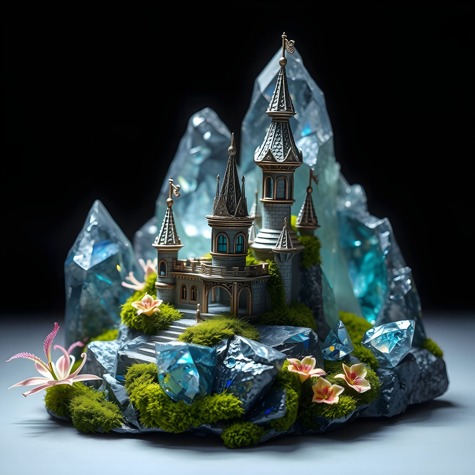 Ethereal Castle in Crystal Realm
