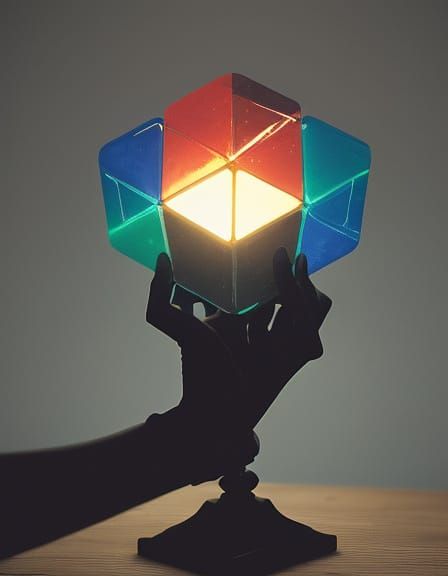 Dramatic Magic Cube Cinematic Film Still