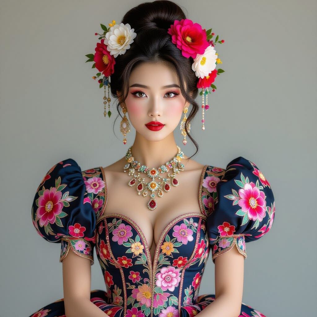 A  East Asian young  woman