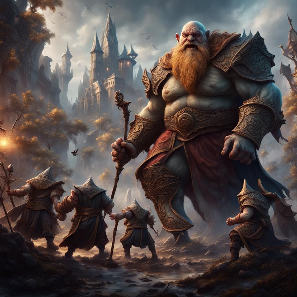 Wizards Clash with Ogres in Epic Fantasy Battle