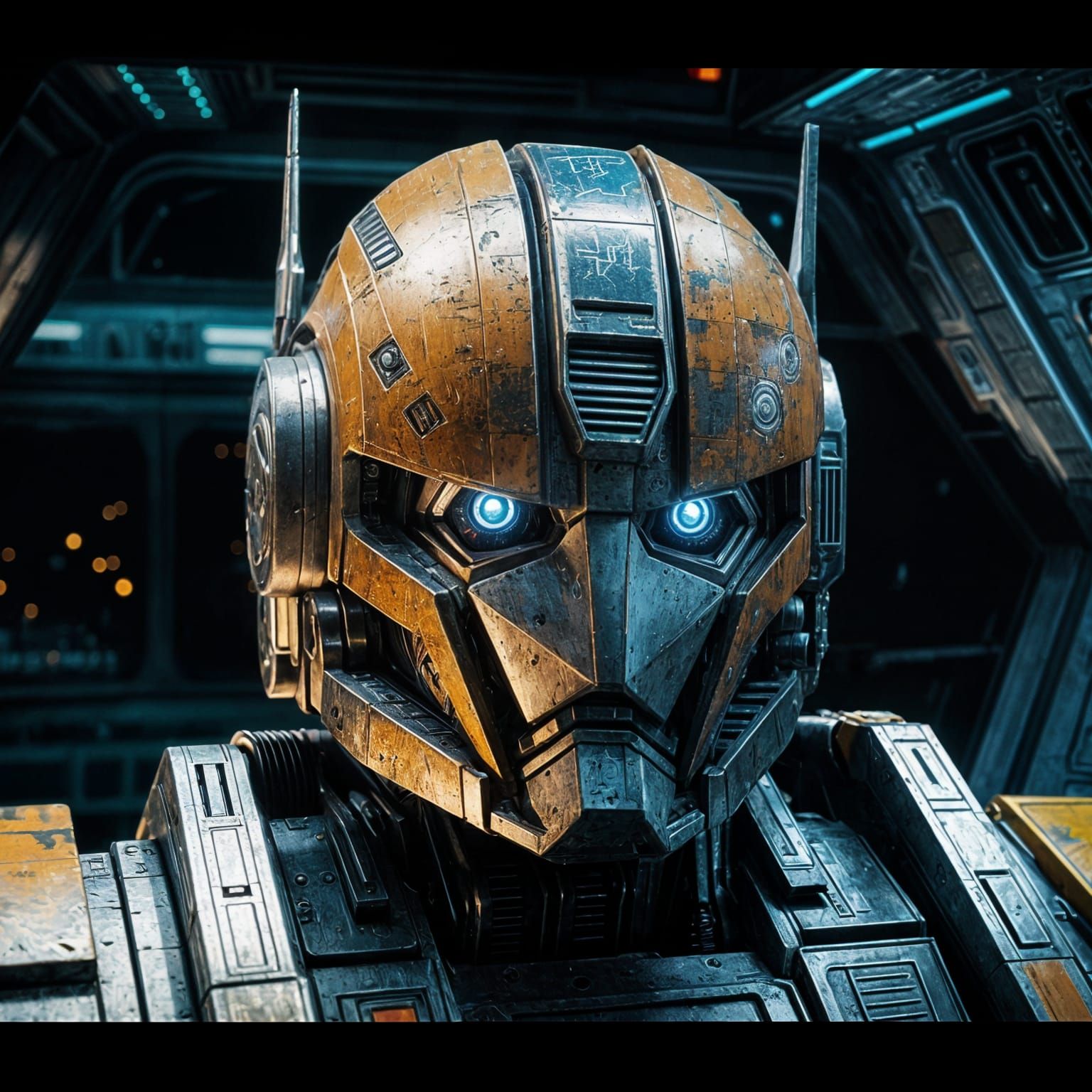 Transformer Robot in X-Wing Fighter Form Soars Through Space