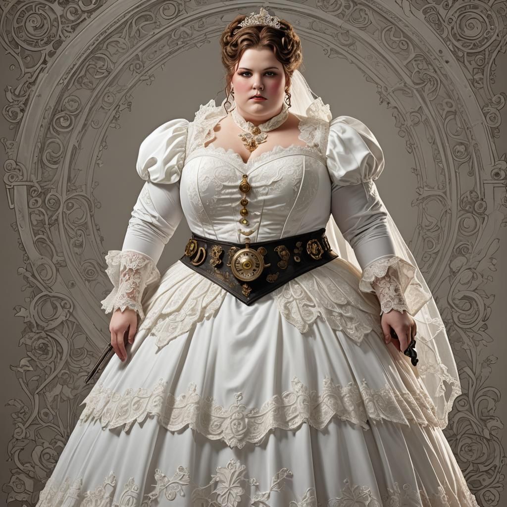 Steampunk Detective at White Wedding in Gothic Victorian Sty...