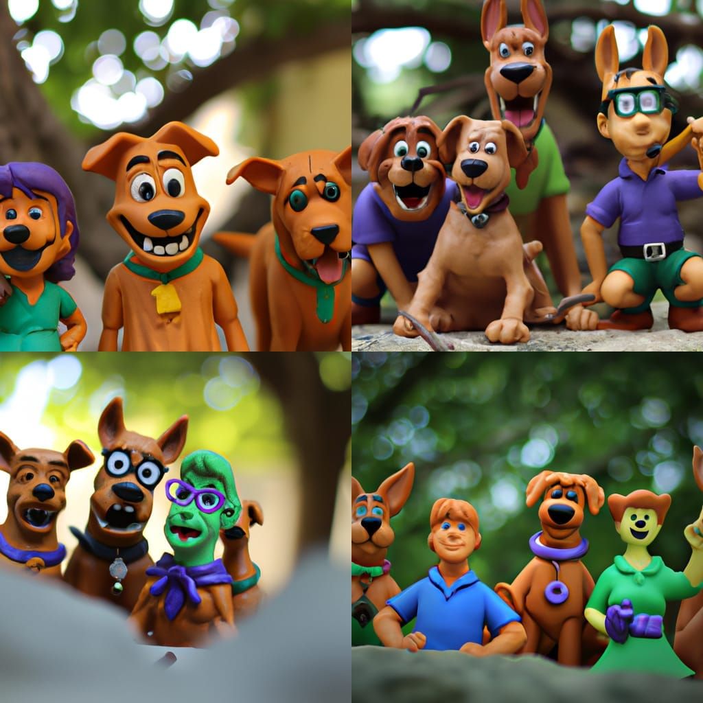 Realistic Portrait of the Scooby Doo Gang