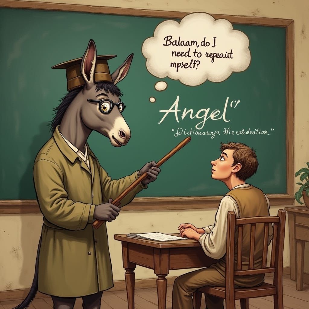 Donkey Teacher Explores Dictionary Definition of Angel in Wh...