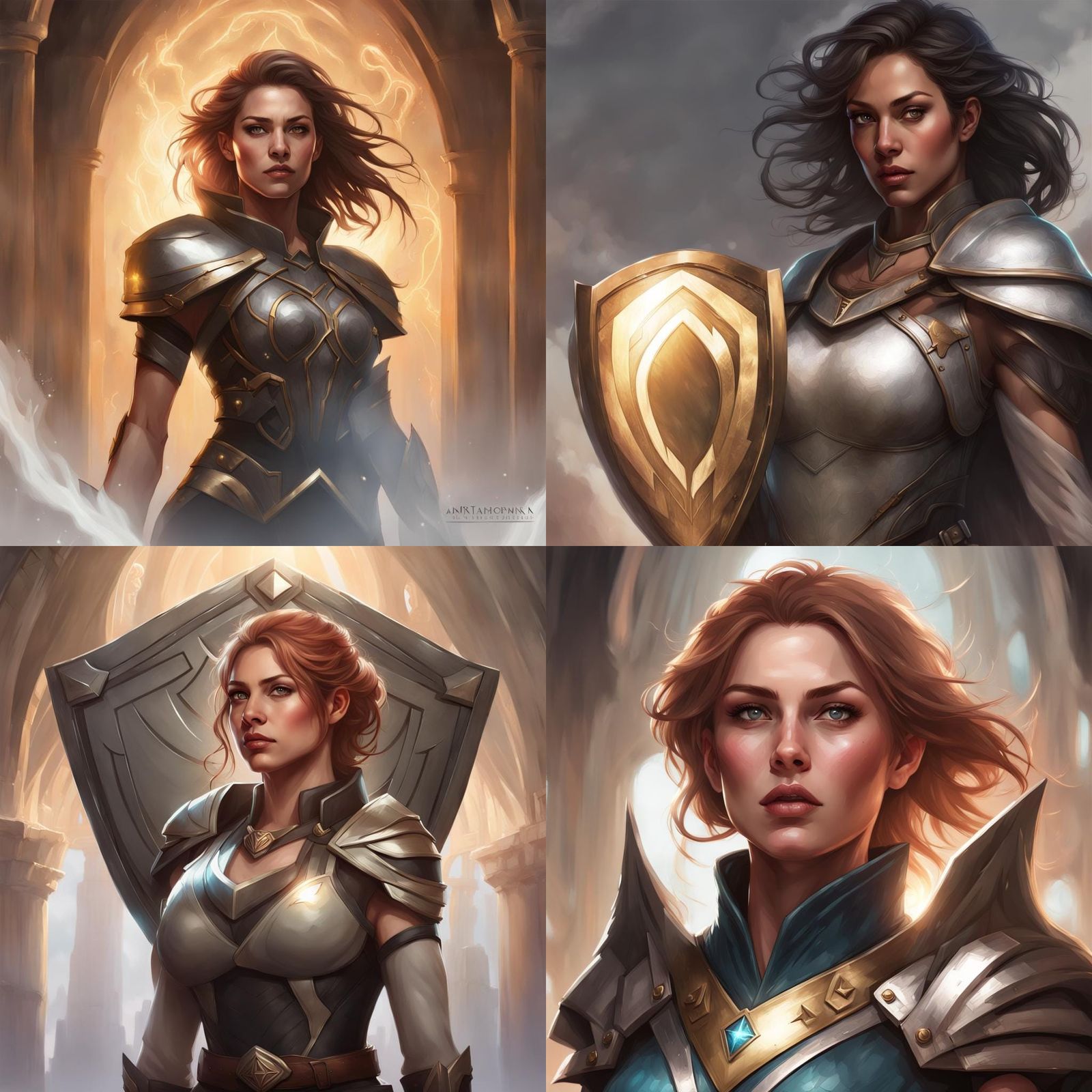 Magical Shield Portrait in Hyperdetailed Concept Art Style