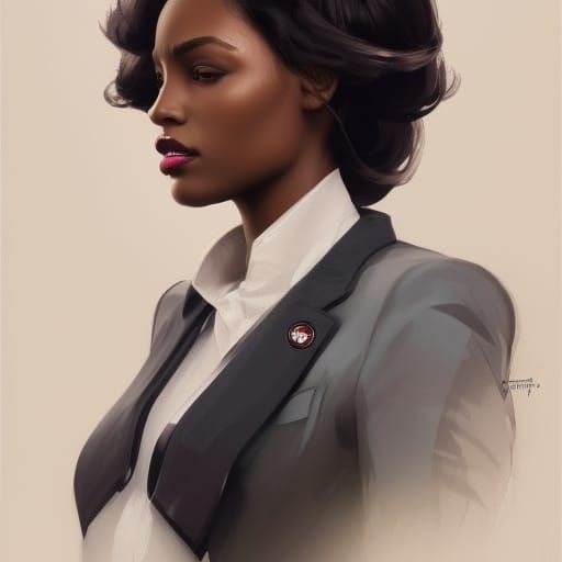 Attractive Woman in Business Suit, Hyperdetailed Portrait