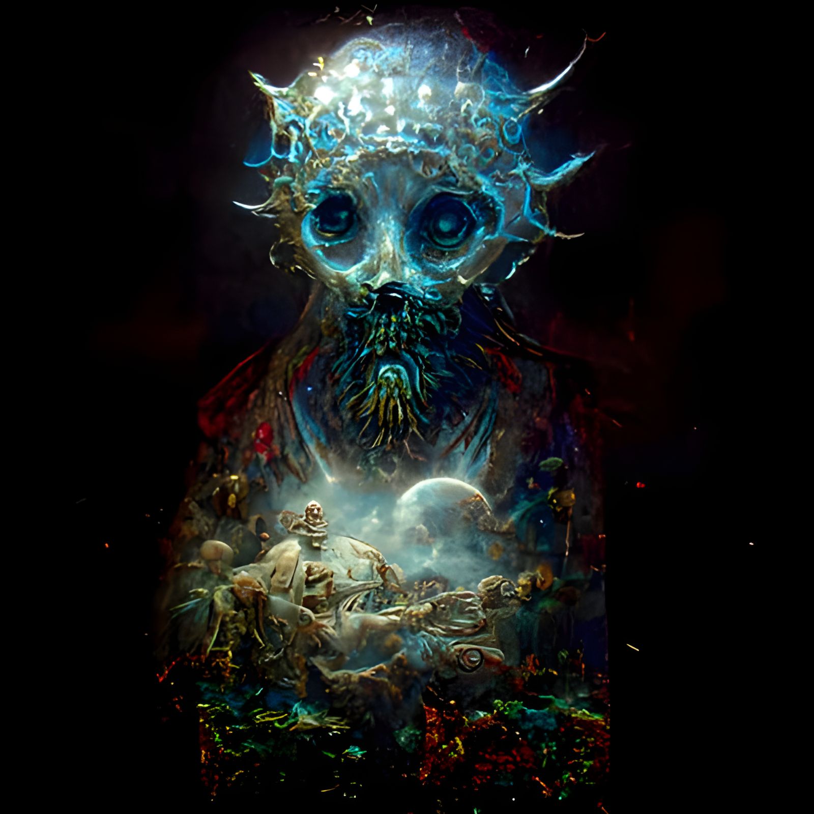 Guardian of the Book: Astral Cosmic Illustration