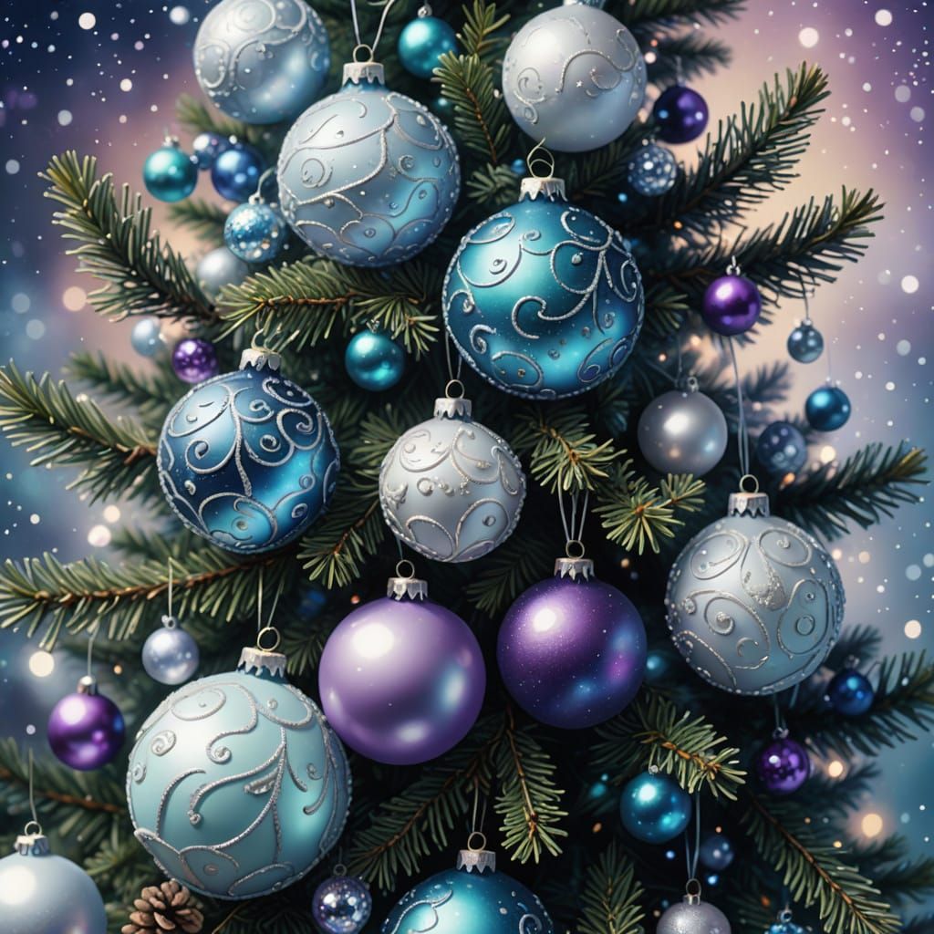 Dreamcore Christmas Tree with Pastel Ornaments