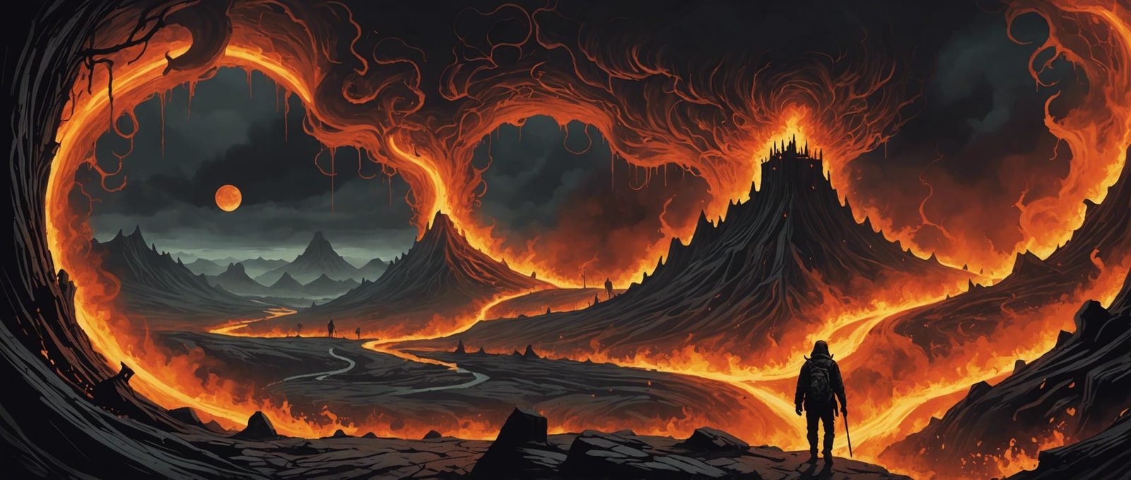 Storybook Illustration: Journey Through a Personal Hell