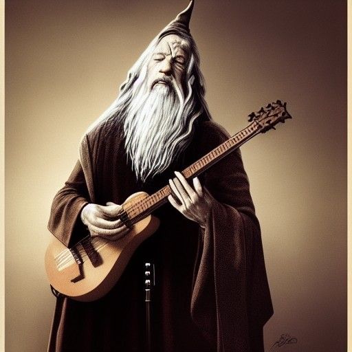 Gandalf Shredding the Lute