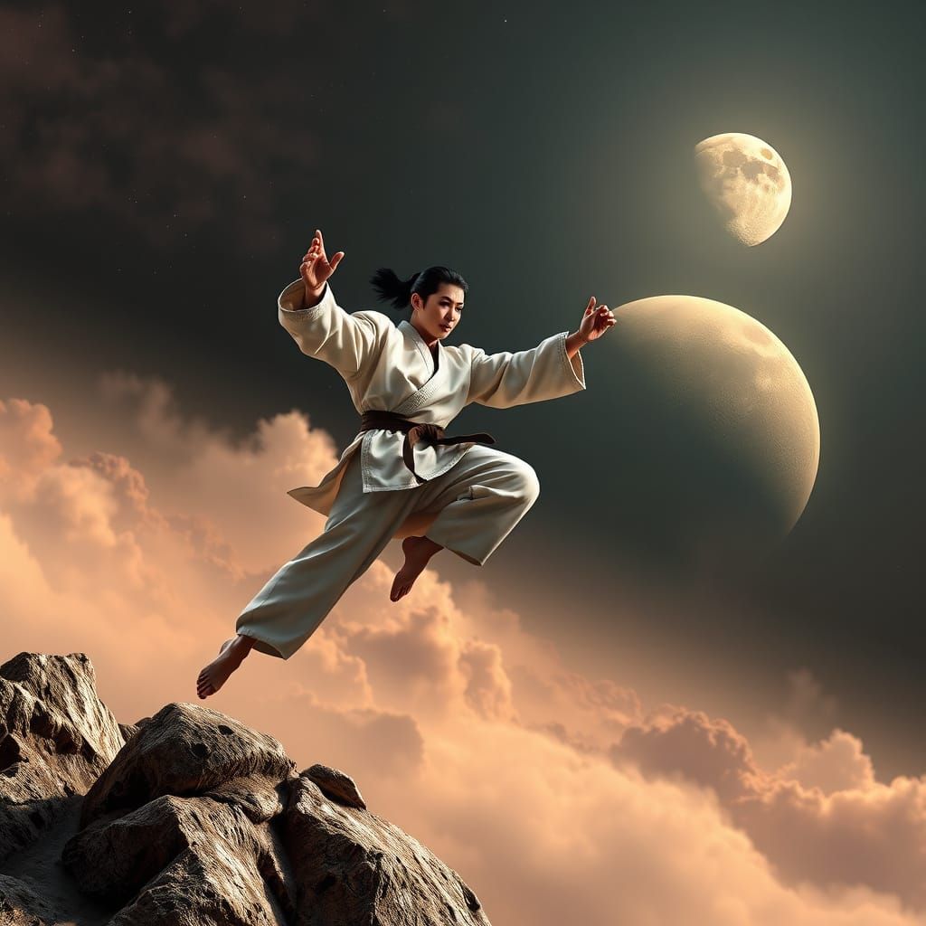 Michelle Yeoh as Fractal Karate Monk in Space