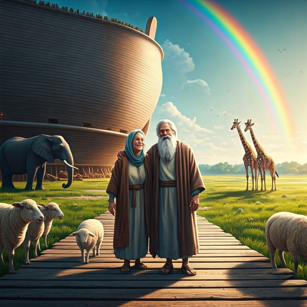 Noah's Ark: A New Beginning in Matte Painting Style