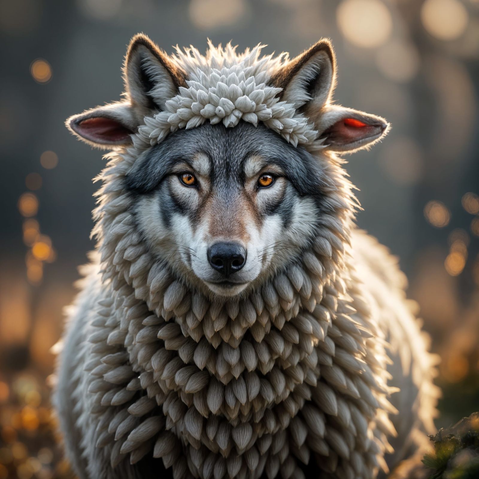 Wolf Disguised as Sheep in Dramatic Digital Matte Painting