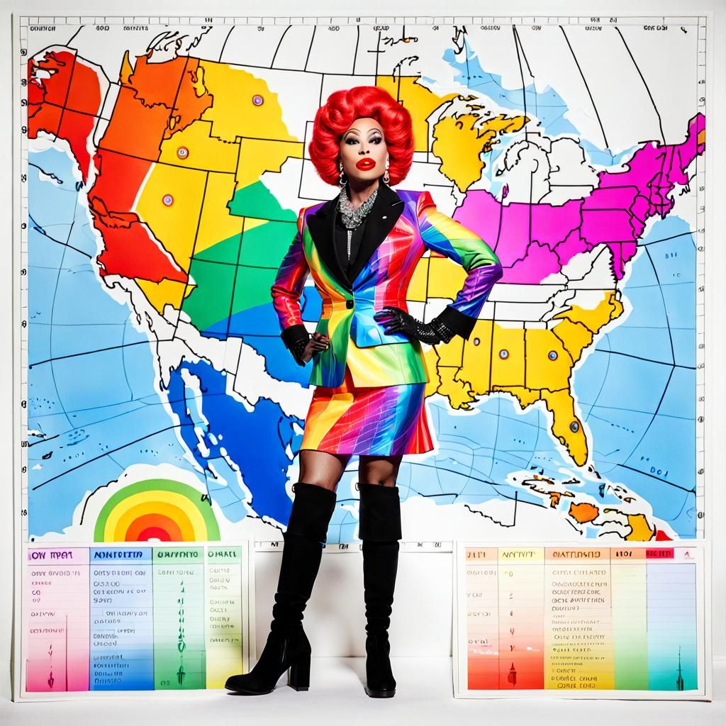 Rainbow Drag Queen Forecasts the Weather